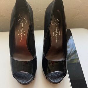 Jessica Simpson Patent Leather Platform Heels, Size 7B/37